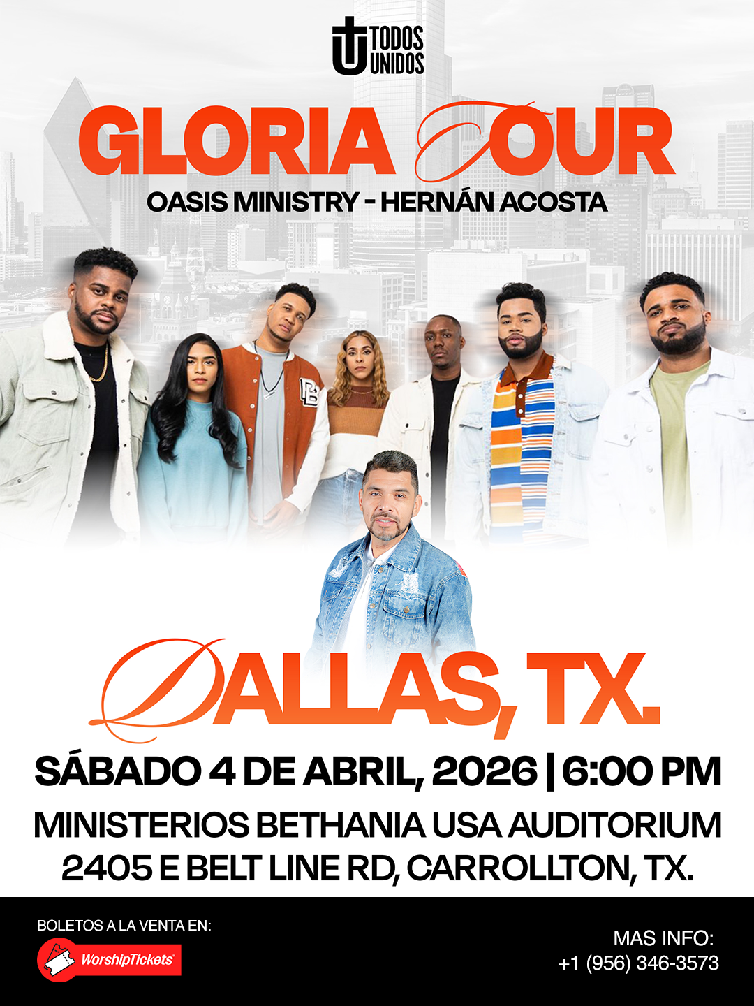 GLORIA TOUR - OASIS MINISTRY - HERNÁN ACOSTA - DALLAS, TX 2026